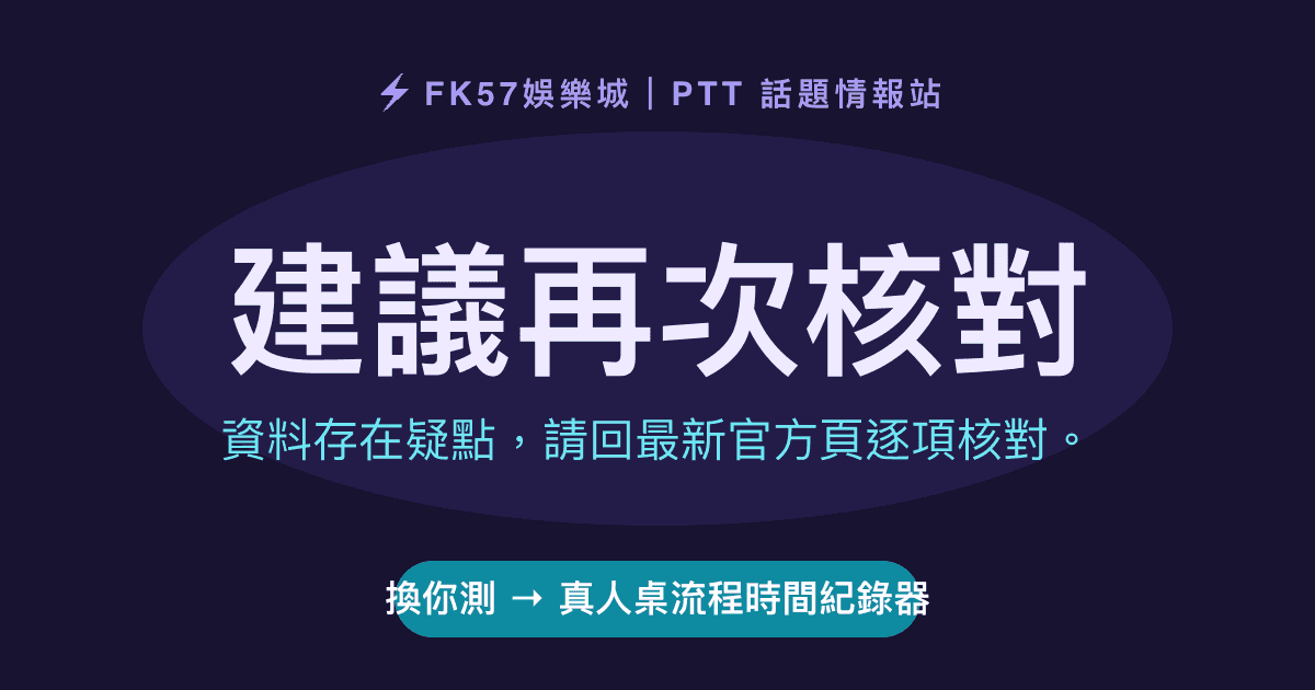 建議再次核對｜真人桌流程時間紀錄器結果圖